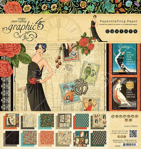Graphic 45 Deluxe Collector's Edition Couture 8x8 Paper Pad