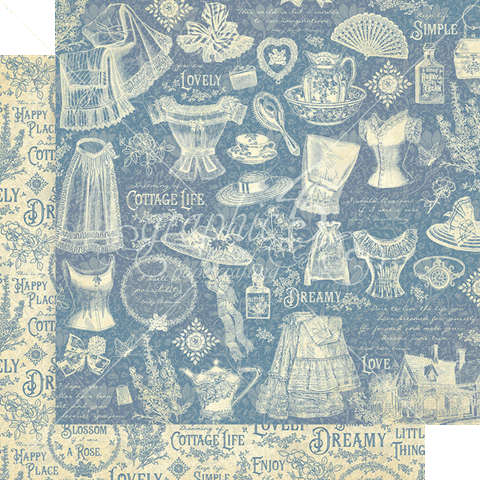 Graphic 45 Cottage Life Dare to Dream Patterned Paper