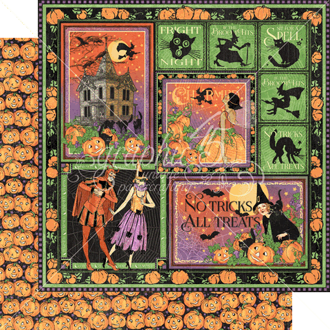 Graphic 45 Charmed If the Broomstick Fits Patterned Paper