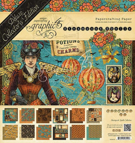 Graphic 45 Steampunk Spells 8x8 Paper Pack