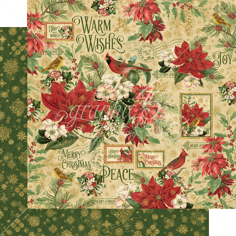 Graphic 45 Warm Wishes Comfort and Joy Patterned Paper
