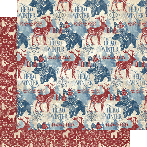 Graphic 45 Let's Get Cozy Baby It's Cold Outside Patterned Paper