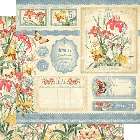 Graphic 45 Flower Market May Patterned Paper