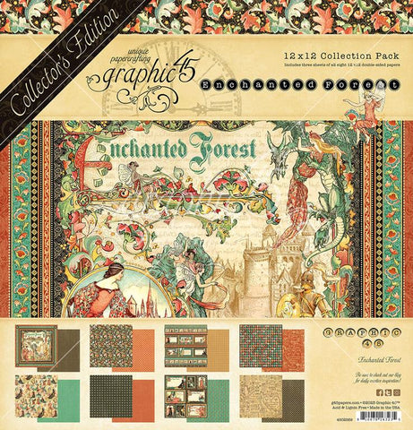 Graphic 45 Deluxe Collector's Edition Enchanted Forest 12x12 Collection Pack