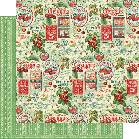 Graphic 45 Life's a Bowl of Cherries Simply Sweet  Patterned Paper