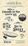 Graphic 45 Life's a Bowl of Cherries 4x6 Clear Acrylic Stamp Set