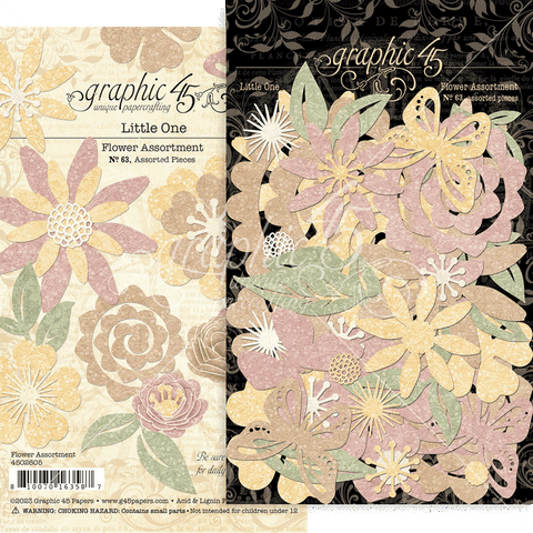 Graphic 45 Little One Flower Assortment Embellishments
