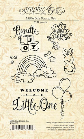 Graphic 45 Little One 4x6 Clear Acrylic Stamp Set