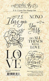 Graphic 45 P.S. I Love You 4x6 Stamp Set