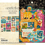 Graphic 45 Let's Get Artsy Tags & Frames Embellishments