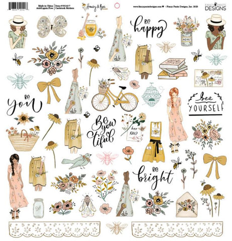 Fancy Pants Honey & Bee 12 x 12 Sticker Sheet