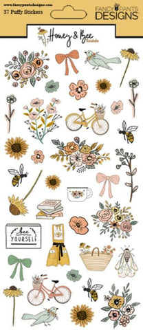 Fancy Pants Honey & Bee Puffy Sticker Embellishments