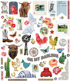 Fancy Pants Prairie Rose Ephemera Embellishments