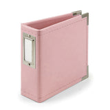 We R Makers 4x4 Classic Leather Album - Pretty Pink