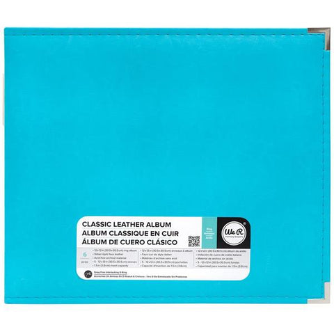 We R Memory Keepers 12x12 Classic Leather Album - Aqua