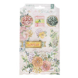 BoBunny Willow and Sage Layered Chipboard Embellishments