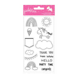 Pebbles Live Life Happy Clear Acrylic Stamp Set