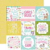 Echo Park All About A Girl 4x4 Journaling Cards Patterned Paper