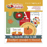Photoplay Paper Autumn Greetings Ephemera Die Cut Embellishments