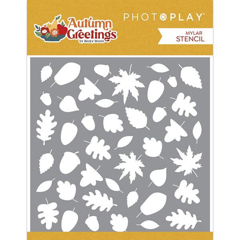 Photoplay Paper Autumn Greetings Mylar Stencil