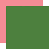 Echo Park Animal Kingdom Green / Pink Coordinating Solid