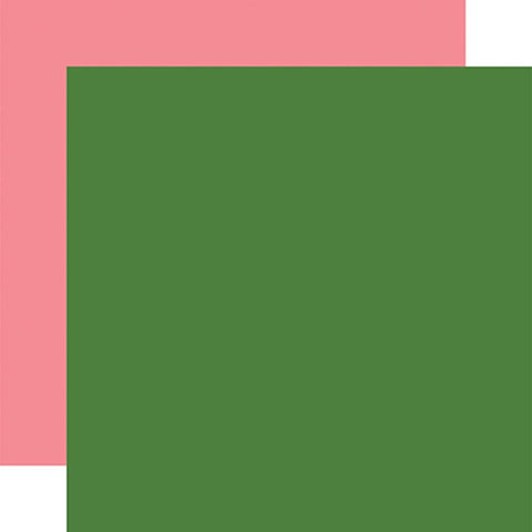 Echo Park Animal Kingdom Green / Pink Coordinating Solid