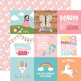 Echo Park All Girl 4X4 Journaling Cards Patterned Paper