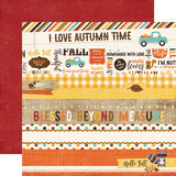 Echo Park A Perfect Autumn Border Strips Patterned Paper