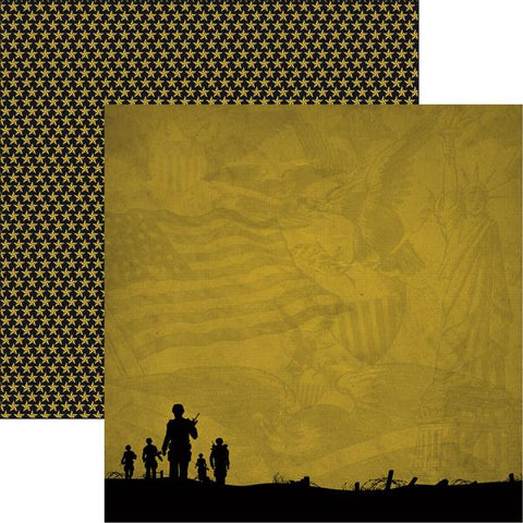Reminisce Army Army Brave Patterned Paper