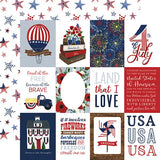Echo Park America The Beautiful 3X4 Journaling Cards Patterned Paper