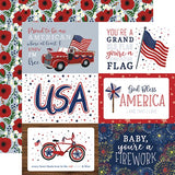 Echo Park America The Beautiful 4X6 Journaling Cards Patterned Paper