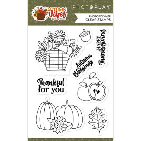 PhotoPlay Paper Autumn Vibes Clear Photopolymer Stamp Set