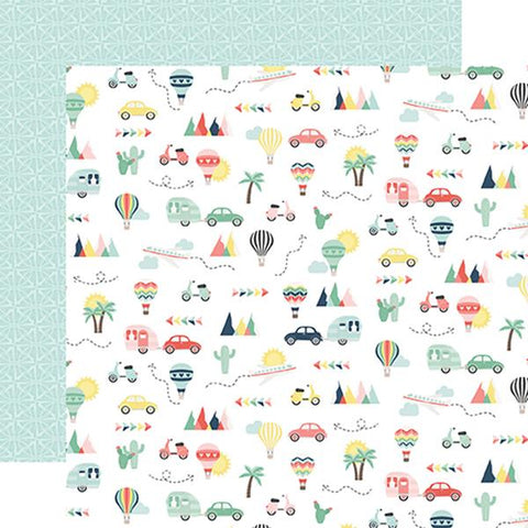 Echo Park Away We Go Explore And Discover Patterned Paper