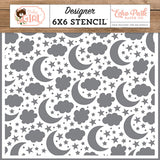 Echo Park Baby Girl Good Night Baby Designer 6x6 Stencil