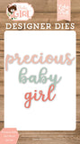 Echo Park Baby Girl Precious Baby Girl Word Designer Die Set