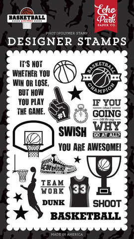 Echo Park Basketball Swish Designer Stamp Set