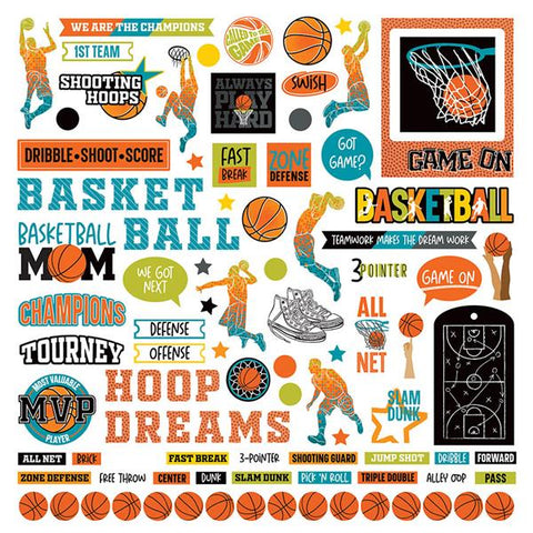Photoplay Paper MVP Basketball Boys Element Sticker Sheet