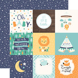 Echo Park Hello Baby Boy 4X4 Journaling Cards Patterned Paper