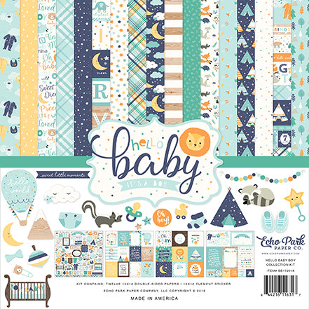 Echo Park Hello Baby Boy Collection Kit