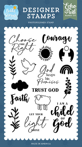 Echo Park Bible Stories Choose The Right Designer Stamp Set