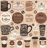 Reminisce But First Coffee 12x12 Sticker Sheet
