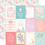 Echo Park Hello Baby Girl 3X4 Journaling Cards Patterned Paper
