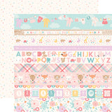 Echo Park Hello Baby Girl Border Strips Patterned Paper