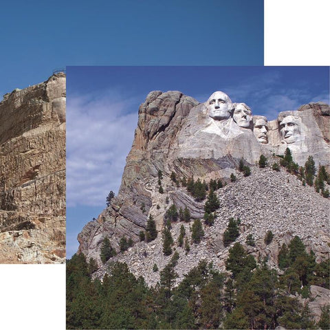 Reminisce Black Hills Mount Rushmore Patterned Paper