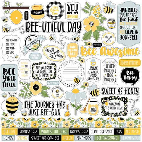 Echo Park Bee Happy Element Sticker Sheet