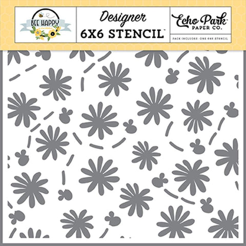 Echo Park Bee Happy What's The Buzz Designer 6x6 Stencil