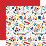 Echo Park Birthday Boy Puppy Party Patterned Paper