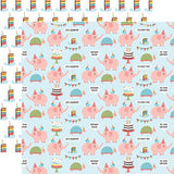 Echo Park Birthday Girl Party Animals Patterned Paper