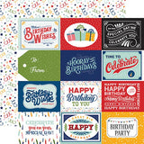 Echo Park Birthday Salutations 4X3 Journaling Cards Patterned Paper