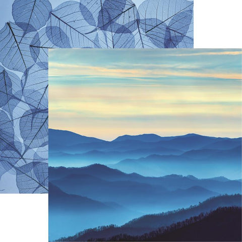 Reminisce Blue Moods Smoky Mountains Patterned Paper